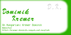 dominik kremer business card